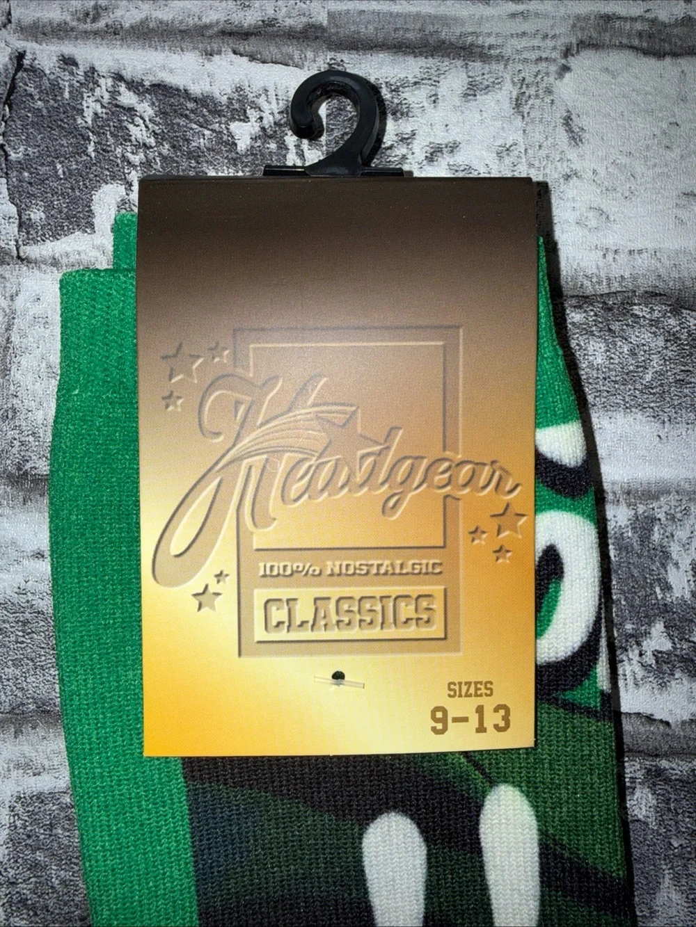 Marvel Green & Black Crew Socks with Red Logo